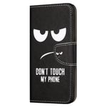 EIDERWOOD Motorola Moto G24 Power Kunstskinn Deksel m. Lommebok og Trykk - "Don't Touch My Phone"