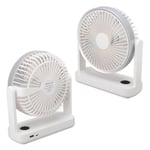 Usb Small Desk Fans 4 Levels Low Noise 5000Mah Battery Rechargeable Desk Fan