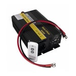 SKANBATT POWER Inverter 900W - 12V Ren Sinus - med fjernkontroll