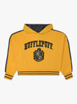 Fabric Flavours Harry Potter Hufflepuff Cropped Hoodie, Dark Yellow