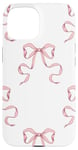 iPhone 15 Coquette Pink Ribbon Bows Soft Pink Girl Case