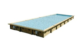 Piscine bois Linéa 11,00 x 5,00 x 1,40 m - Liner bleu - Ubbink