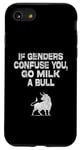 Coque pour iPhone SE (2020) / 7 / 8 Sur le dos – If Genders Confuse You, Go Milk A Bull Meme