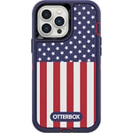 OtterBox Coque Defender Series pour iPhone 13 Pro Max et iPhone 12 Pro Max – Drapeau américain, Robuste et Durable, avec Protection des Ports, Comprend Une béquille à Clip