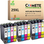 COMETE, Marque française - 29XL - 12 Cartouches d'encre Compatibles avec Epson 29 XL Fraise - pour Epson 29 Expression Home XP 452 XP 235 XP 243 XP 245 XP 247 (3 Noir 3 Cyan 3 Magenta 3 Jaune)