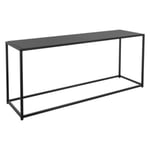 Table console noir mat table d'appoint en métal de couloir/salon 115x32x50,5 cm