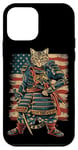 iPhone 12 mini Cat Samurai American Flag Samurai Cat Art Patriotic Cat Case