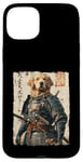 Coque pour iPhone 15 Plus Samurai Dog Warrior Japanese Ukiyo-e Œuvre d'art Chien Samouraï