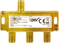 24K Distributeur Large Bande Câble répartiteur 3 Voies TV Souple pour TNT télévision par Sat UHF VHF câbles Splitter Unicable HD 3D 4K numérique DVB-S2 BK Radio F Satellite Séparateur