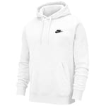 Nike M NSW Club Hoodie PO BB Sweat-Shirt Homme, White/White/(Black), FR : M (Taille Fabricant : M-T)