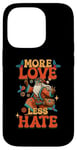 Coque pour iPhone 14 Pro Plus d'amour, moins de haine, Gypsy Santa, Hippy, Groovy Christmas