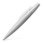 Faber-Castell 138676 - Portemine e-motion pure Silver, dureté B, y compris gomme et emballage cadeau