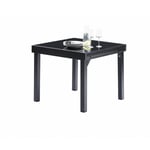 Table de jardin en aluminium extensible noir 4/8 places