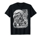 American quad ATV patriot bald eagle, mudding lover T-Shirt