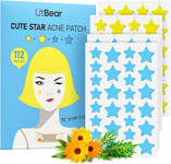 LitBear Acne Pimple Patches, Blue & Yellow Star Shaped Acne Cover Patch, Acne &