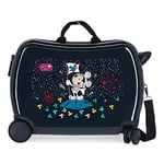 Disney Mickey on The Moon Valise pour Enfant Bleu 50 x 38 x 20 cm Rigide ABS Fermeture à Combinaison latérale 34 1,8 kg 4 Roues, Marin
