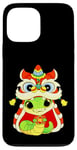 Coque pour iPhone 13 Pro Max Happy Lunar Chinese New Year 2025 Cute Baby Snake Dragon