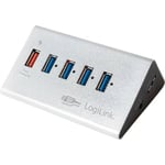 HUB 5Port LogiLink SuperSpeed 1x USB Power passiv Silver