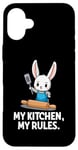 Coque pour iPhone 16 Plus Rabbit Chef My Kitchen My Rules Cooking Lovers