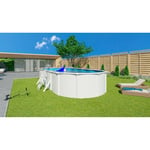 trigano jardin - piscine métal hors sol 7,60 x 3,90 m x 1,20 m - pi5130