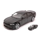 DODGE CHARGER R/T 4-DOOR 2016 BLACK 1:24 Welly Auto Stradali Die Cast Modellino