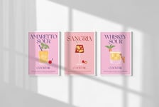 Poster - Whiskey och Vänner / Set av 3