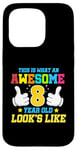 Coque pour iPhone 15 Pro Voici à quoi ressemble un enfant génial de 8 ans : 8e anniversaire