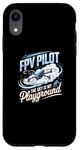 Coque pour iPhone XR Pilote de drone FPV Le ciel est mon terrain de jeu