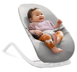 Munchkin 2-in-1 Spring Baby Bouncer & Rocker | Baby Swing with 3 Recline Positions | Baby Bouncer from Birth folds flat for Easy Storage & Travel | Baby Essentials | Grey