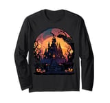 Eerie Night At The Scary Halloween Mansion Long Sleeve T-Shirt