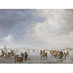 Jan Van Goyen Winter Scene On The Ice Unframed Wall Art Print Poster Home Decor Premium