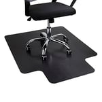 Mind Reader Tapis de chaise de bureau pour planchers en bois dur, protection de sol sous le bureau, enroulé, PVC, 120,7 cm (L) x 90,2 cm (l) x 0,3 cm (H), noir
