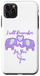 Coque pour iPhone 11 Pro Max Alzheimer awareness Purple Elephant Dementia Alzheimer