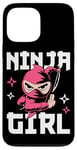 Coque pour iPhone 13 Pro Max Ninja Girl Fierce Warrior Design