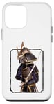 iPhone 12 mini Japanese Samurai Warrior Pug Katana Swordsman Aesthetic Art Case