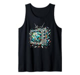 Polygon Art Vintage Television TV Retro 70s 80s Tank Top