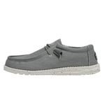 Hey Dude Homme Wally Stretch Canvas MOC Toe Shoes, Gris, 38 EU