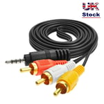 DVD TV Male to Male Speaker AUX Cable AV Cable Adapter Wire 3.5mm Jack to 3 RCA