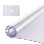 VEVOR Nappe Rectangle Transparente 101,6x203,2 cm Épaisseur 2 mm, Film de Table Transparent en PVC, Imperméable et Facile à Nettoyer, Protection de Table pour Bureau, Cuisine Restaurant Salle à Manger