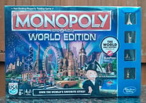 SLIGHT BOX DAMAGE MONOPOLY HERE & NOW WORLD EDITION BOARD GAME By HASBRO