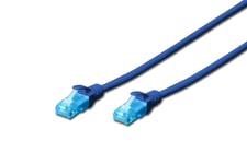 DIGITUS Câble patch RJ45 CAT 5e U-UTP PVC non blindé 4x2 awg 26/7Bleu 2 m