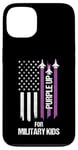 iPhone 13 Purple Up For Military Kids American Flag Military Child Case