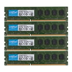 Crucial 4X 8GB PC3L 12800U 2RX8 DDR3 1600MHz 1.35V Memory RAM DIMM Desktop 32GB