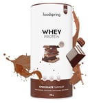 foodspring Whey Protéine en poudre Chocolat - Avec 21 g de protéines pour la croissance musculaire, solubilité parfaite, à base de lait de pâturage, riche en BCAAs & EAAs - nouvelle recette (750 g)