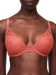 Passionata Womens Thelma Plunge T-Shirt Bra - Orange Nylon - Size 34DD