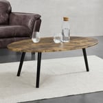 Table Basse Viborg 110 x 60 x 40 cm Effet Bois Foncé Noir en.casa