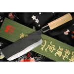 Japanilainen vihannesveitsi Nakiri Gihei Hamono Aogami 2 Iron clad GH-503 15cm