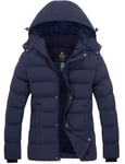 Wantdo Veste d'hiver pour Femme Manteau Court Chaud épais Veste matelassée Coupe-Vent Hiver Doudoune avec Capuche Amovible Manteau rembourré