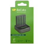 GP ReCyko M451 batterilader inkl. 4 stk AA batterier - 2600 mAh