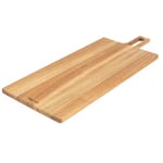 Salter BW13693EU7 Toronto Planche de service – Pelle à pizza en bois de 60 cm, grande planche à brouter en bois d’acacia certifié FSC®, palette à charcuterie rectangulaire avec poignée de service